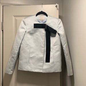 Opening Ceremony Blue Silk Jacket with black bow
